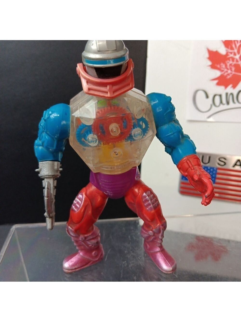 1984 MOTU Masters of the Universe Roboto Mechanical He Man Mattel HeMan Axe